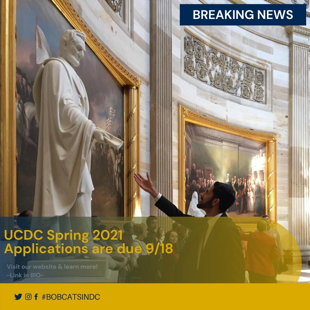 UCDC_Merced's tweet image. UCDC at UC Merced is now accepting applications for Spring 2021! Learn more about what the program entails and the great opportunities available to students who participate. Applications due September 18, 2020! -LINK IN BIO-