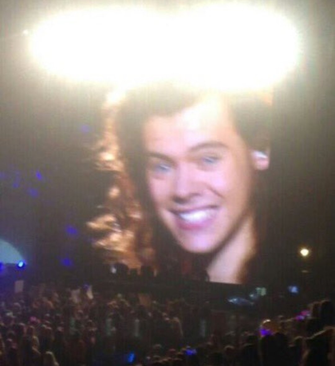When he got camera shy at a concert