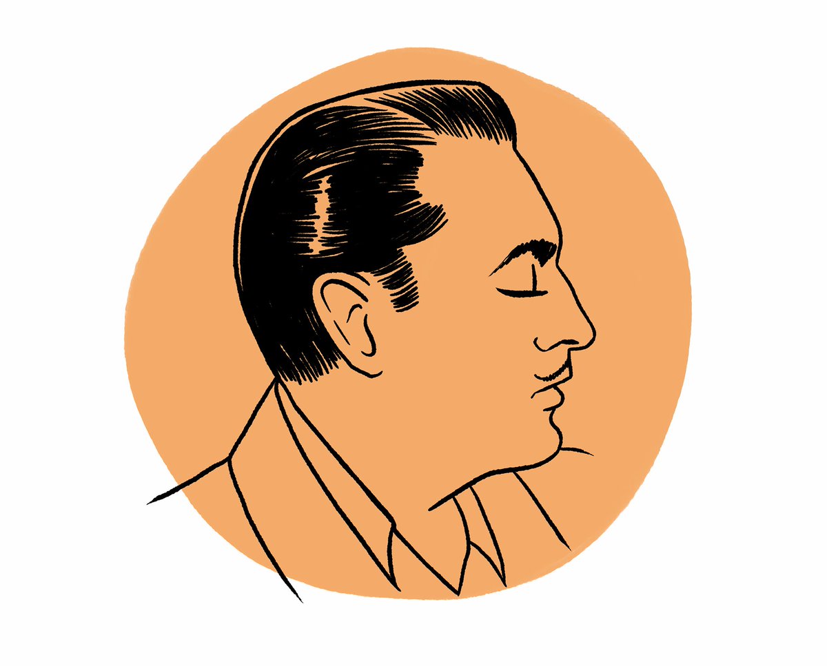 My drawing of John Barrymore, the featured star today on  @TCM’s Summer Under the Stars!