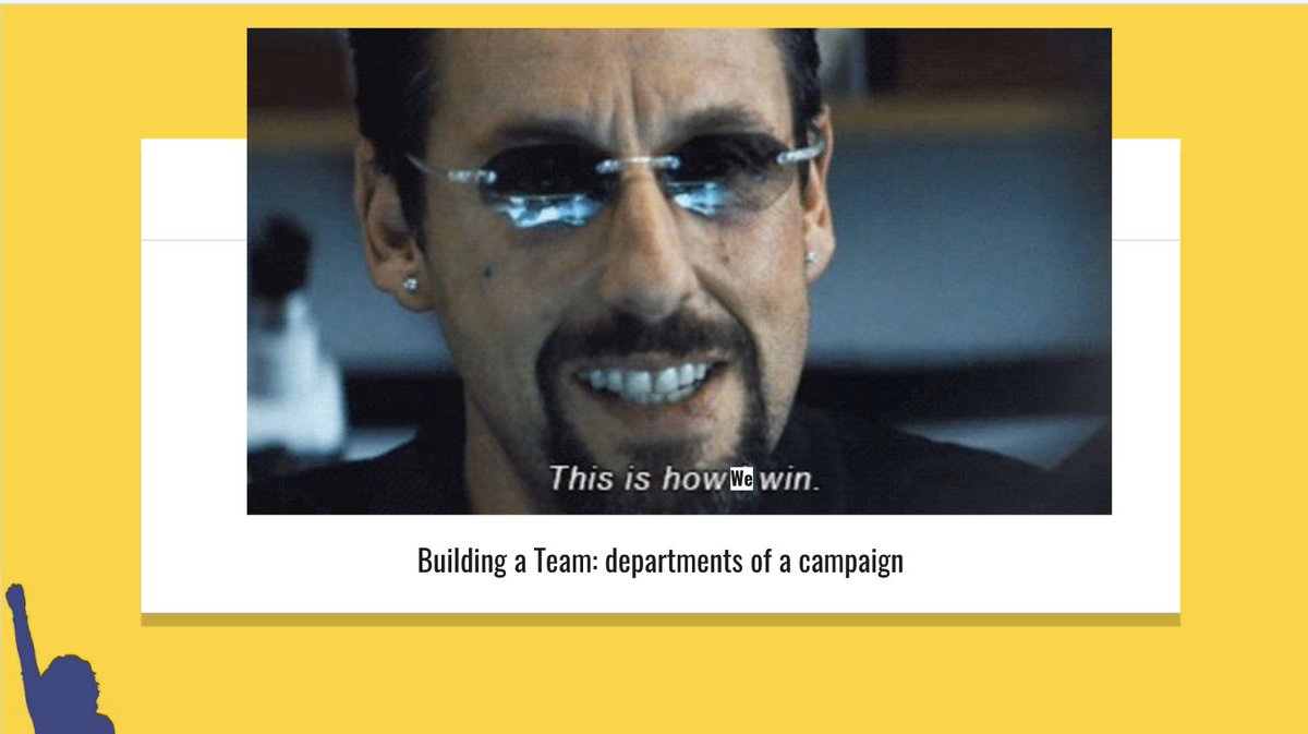 peoplepersson's tweet photo. For more Premium Content like this, join me &amp; @aimeeorleans's Campaign Manager training tmrw at 12pm EST at @Netroots_Nation #NN20 

Agenda:
- progressive campaigns theory of change
- calculating win number
- building a team
- setting culture as a manager, self-advocacy as staff https://t.co/YSjGfmIfsi