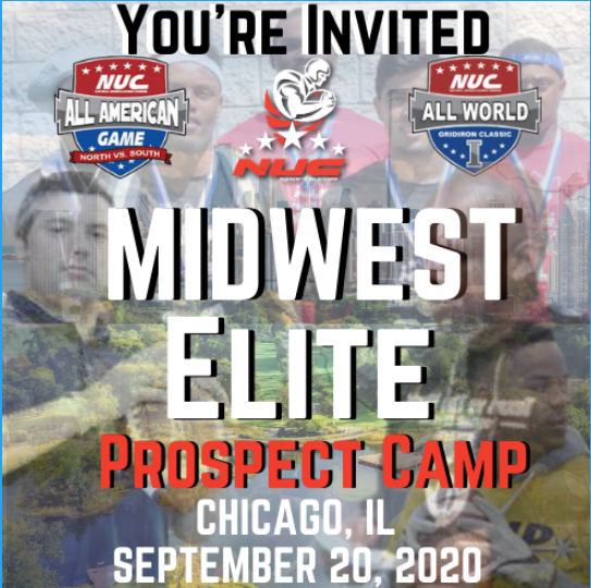 coachschuman's tweet photo. @ReyGuajardo2 You are invited to NUC Sports’s Midwest Elite Prospect Camp September 20th, 2020 in Chicago, IL. You Can Register At https://t.co/KCwDdqKrC2 using code football19 for 50% off for invited athletes. https://t.co/YpOTxGBcaB