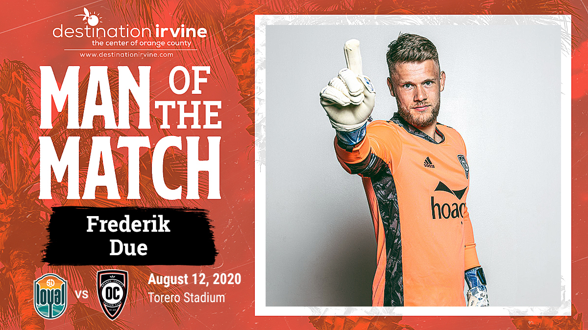 orangecountysc's tweet photo. With the impressive clean sheet, last night's Destination Irvine Man Of The Match is @Frederik_Due 🏆
⁣
Visit https://t.co/9M7QOTWTwc and learn why Irvine is the ideal Orange County destination! #ForCounty https://t.co/QZO9cPvkf6