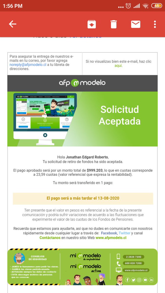 138Jonathan's tweet photo. @AFPModelocl  ya estamos a 13 por aún no depositan q vergüenza https://t.co/GHE3jjVpwS