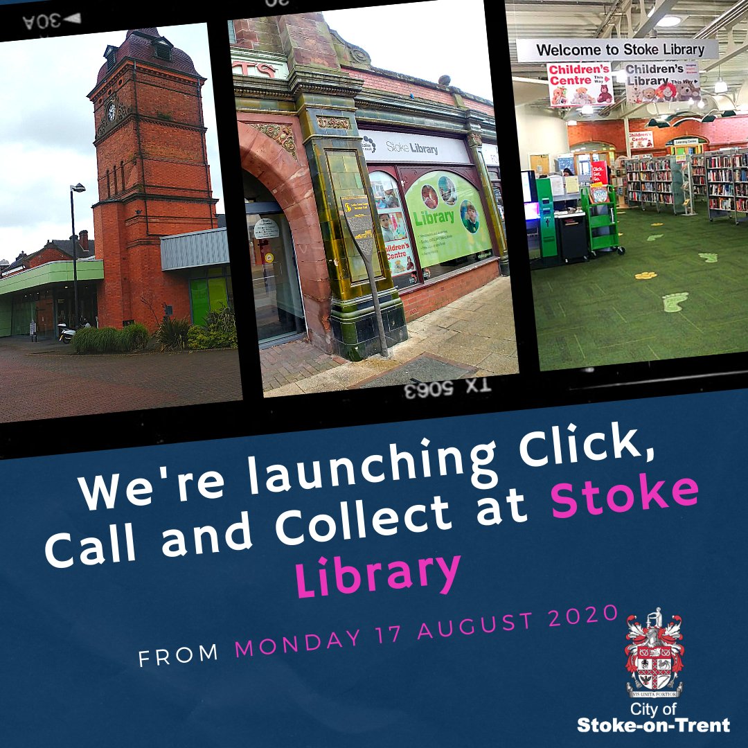 SoTLibraries's tweet photo. Hey Stoke - Have you missed us?
We're launching Click, Call and Collect from Stoke Library on Monday 17 August.
Find out more about Click, Call and Collect here: https://t.co/mrExzFJ1dx
#ClickCallCollect #WeAreOpen #CovidSafe https://t.co/qv5mrQL7sZ