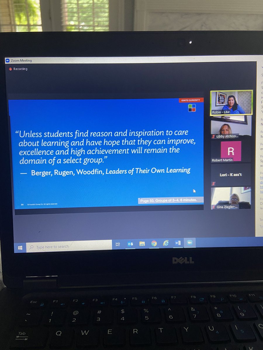 Fostering leadership will continue at Bates through virtual learning. Putting our heads together today. Great to be back together. <a href="/BatesElemJCPS/">Bates Elementary</a>