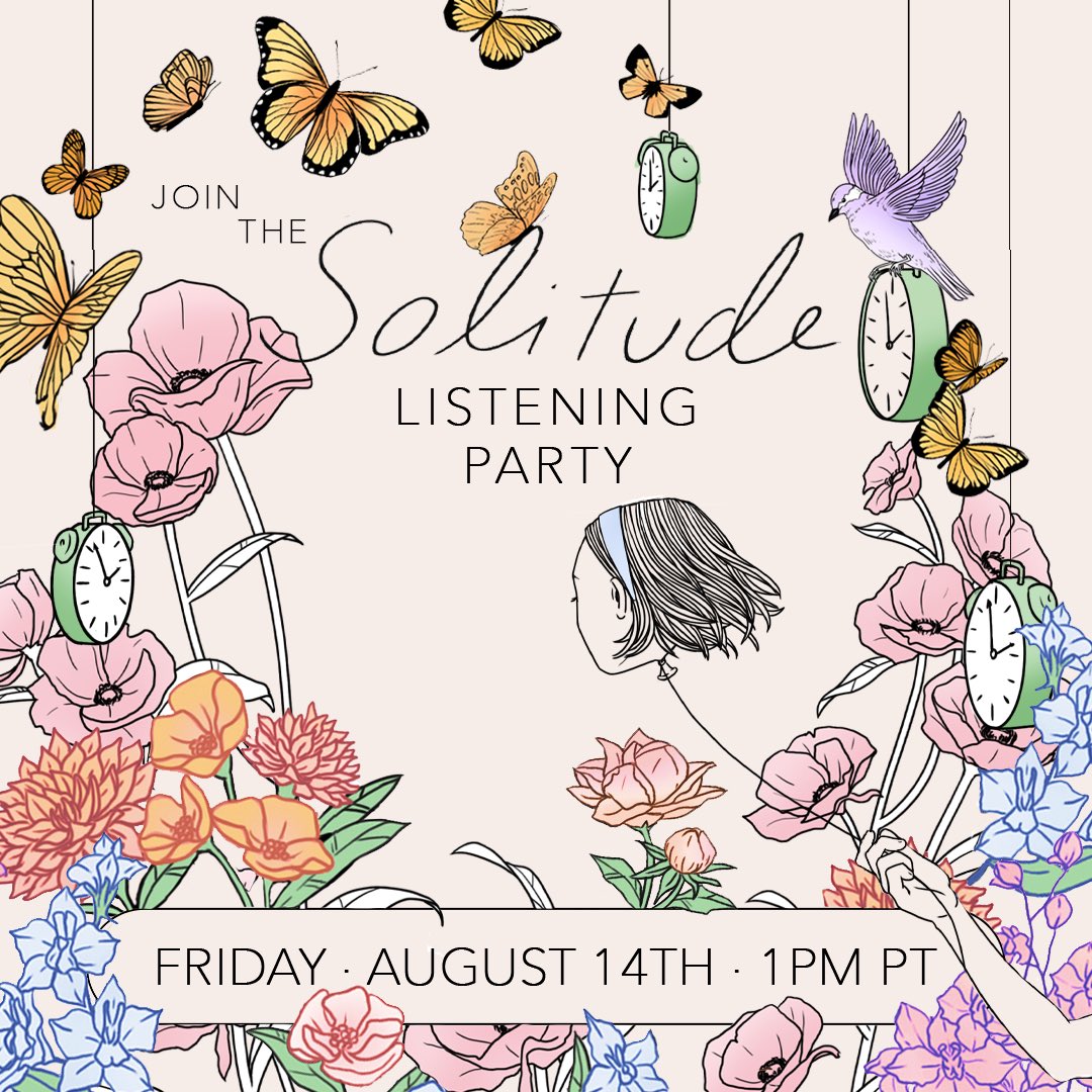 torikelly's tweet photo. listening party tomorrow at 1pm pt / 4pm et to celebrate #Solitude ✨ come hanggg. link available tomorrow👀 https://t.co/T5rxpydhU9
