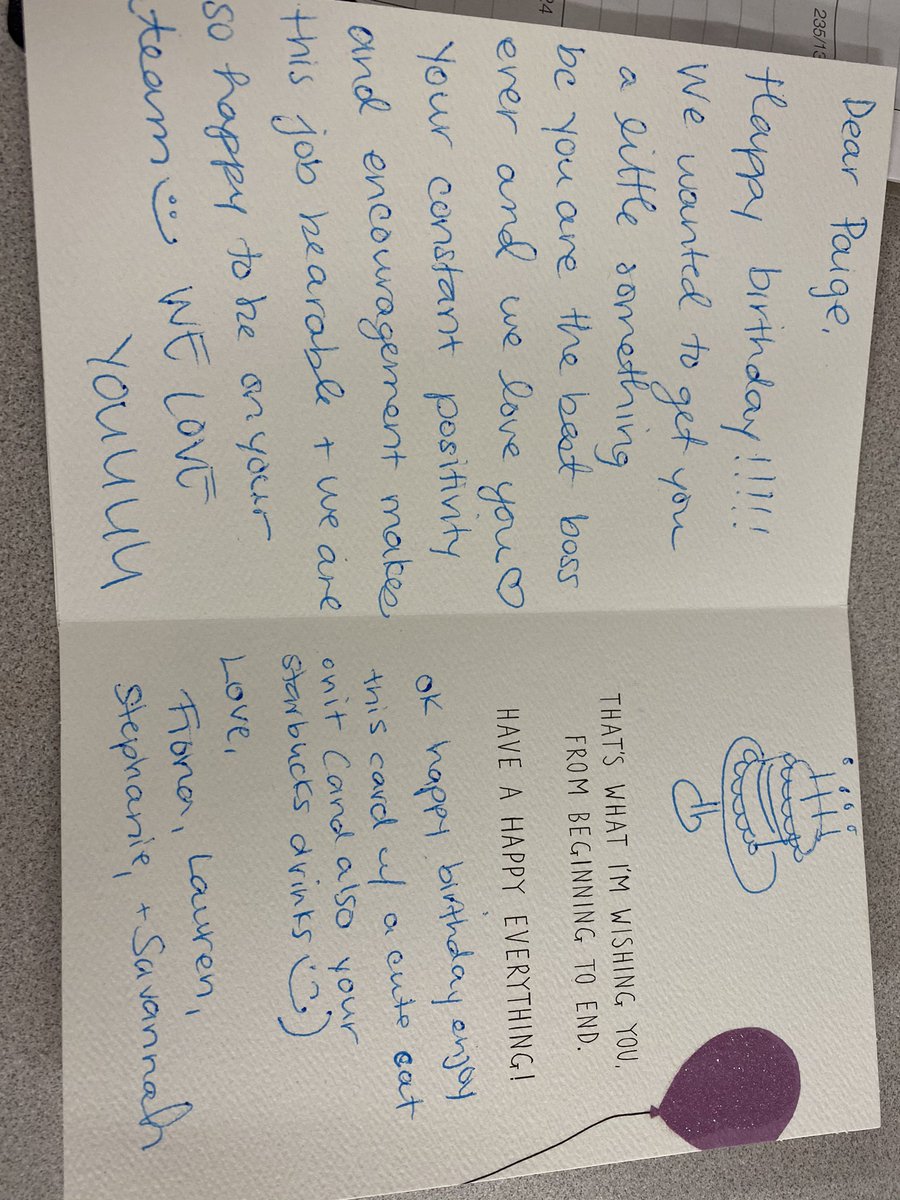 I can’t get over how special my team made me feel for my birthday yesterday ❤️ they know how much I love Starbucks &amp; cats ☕️ #worksomewhereyoulove 🎯