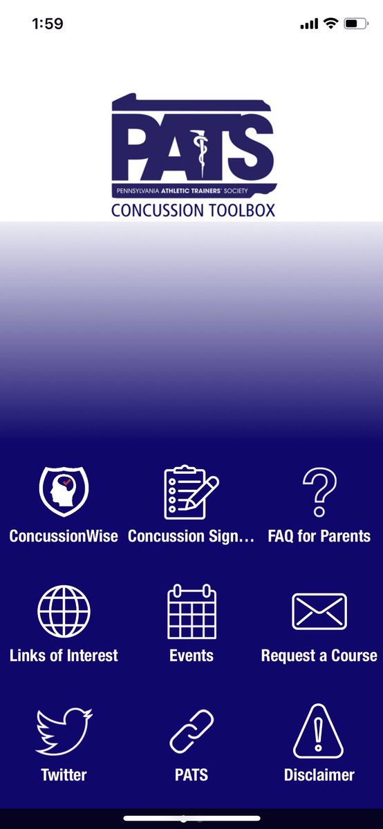 gopatsAT's tweet photo. PATS is pleased to announce our partnership with PA Dept of Health to provide concussion education throughout the commonwealth via our new free concussion App. Search PATS concussion toolbox for the free App which provides signs and symptoms, FAQs for parents, etc. #concussion https://t.co/3wPB854EFl
