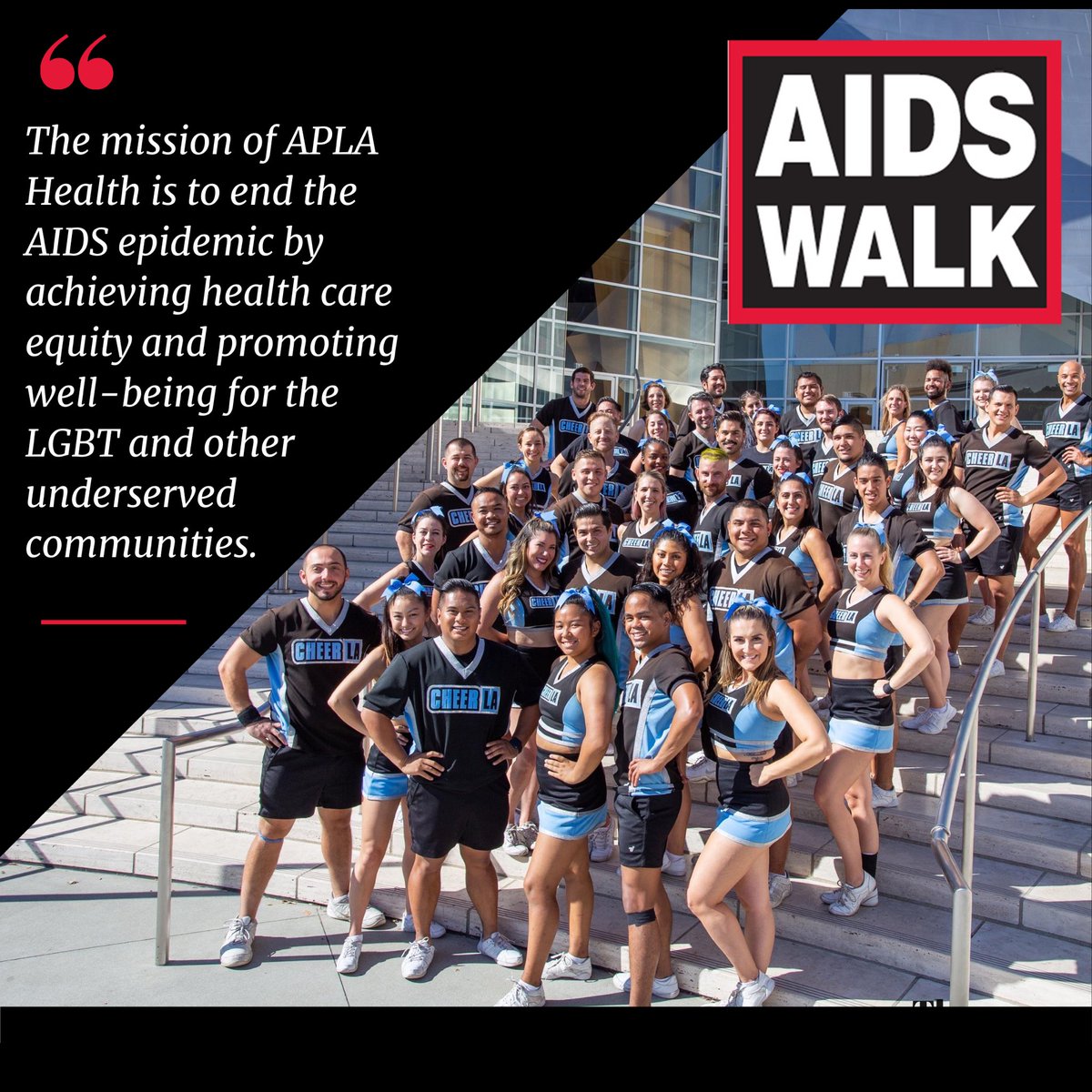 CheerLosAngeles's tweet photo. We are CheerLA and we are raising money for AIDS Walk Los Angeles! Help us each our $8,000 goal! @aidswalkla

https://t.co/ncPwNPpzLR

#cheerla #cheerlosangeles #aidswalkla #aidswalk2020 #donatetoday https://t.co/24LhAZdGwg