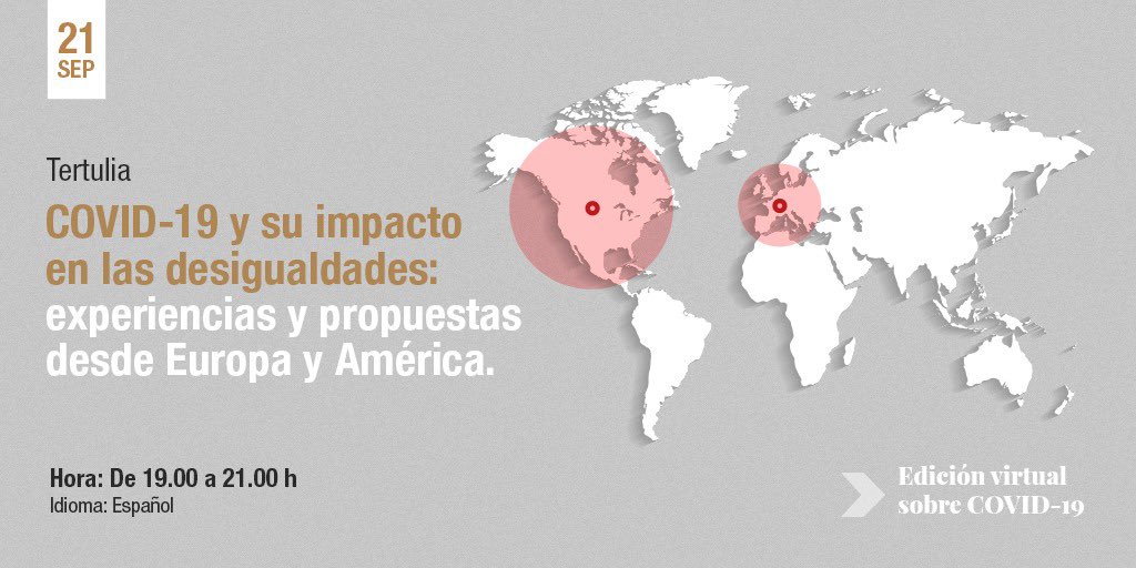 Escoladesalut's tweet photo. En formato tertulia, compartiremos las experiencias del impacto del #Covid_19 en las desigualdades de acceso a servicios sanitarios en el contexto europeo y americano.
🗓 21/09/20
🕖 19.00h
🖥 Sesión online gratuita
#escolaCOnVIDa #emspvirtual #EMSP2020 #Llatzeret #Menorca https://t.co/afQPUPe4U4