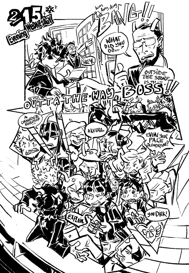 #faceyourlineart interesting meme... especially because i hate lineart LOL. been doing a lot lately though because ive been privately pushing some sort of noir/american comics agenda in persona fanart 