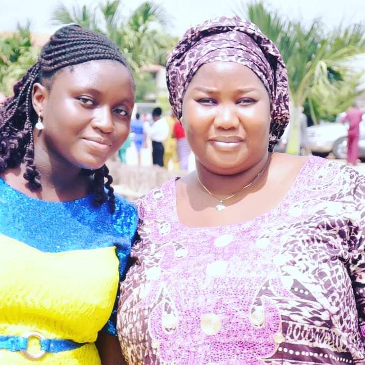 Mom and daughter's moment