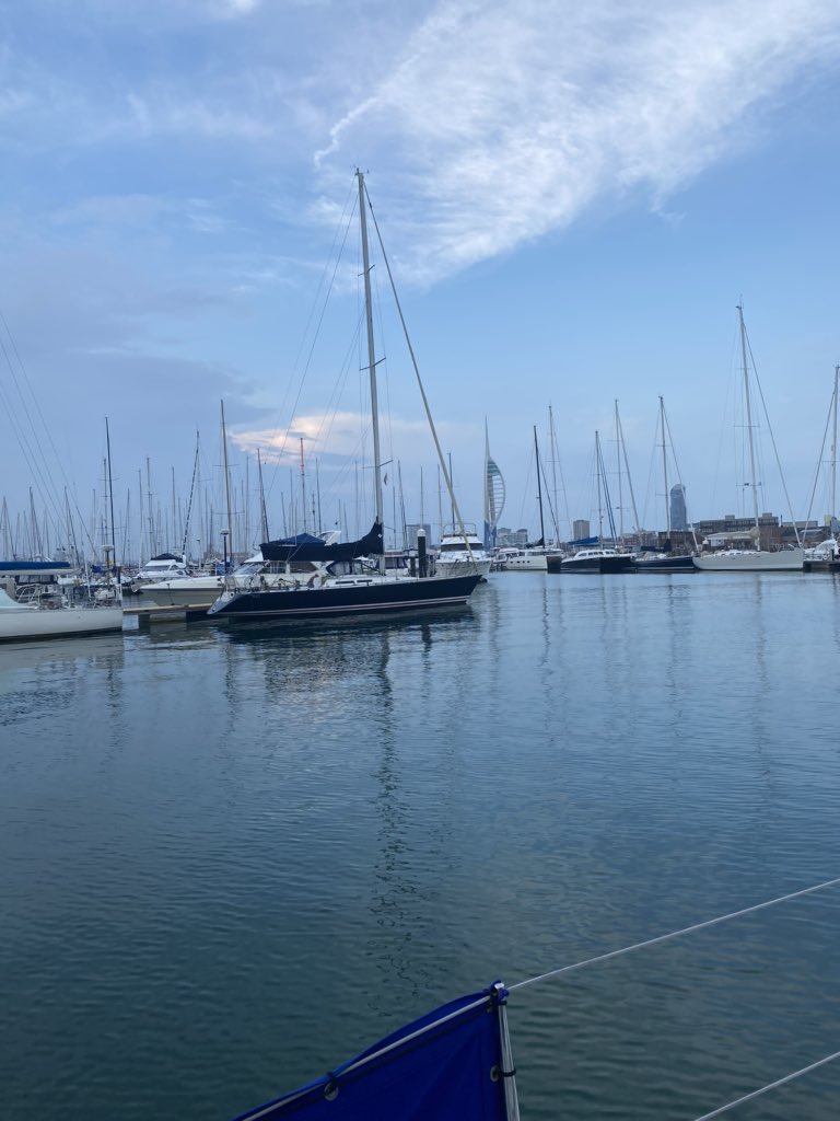 ClareMeachin's tweet photo. #timeforalittlebreak Enjoying a different view of Spinnaker Tower before we sail tomorrow - see you all soon @Steve404041 @brodiestephen @LizRix_PHU @CateJL @TinaHetheringto @SJTSafeguarding https://t.co/BB1f1JhF2A