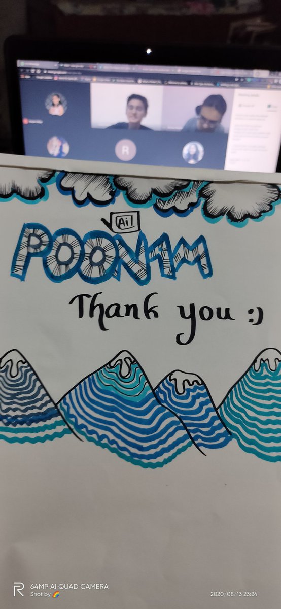 poonmjha's tweet photo. How we gather and embrace ourselves virtually .. big thanks to @WTMAhmedabad and so many hugs to all you beautiful and brace souls. So blessed to be a part of being one of you, and experience this vibe.... Good night ✨ https://t.co/Mj4UlKXoyj