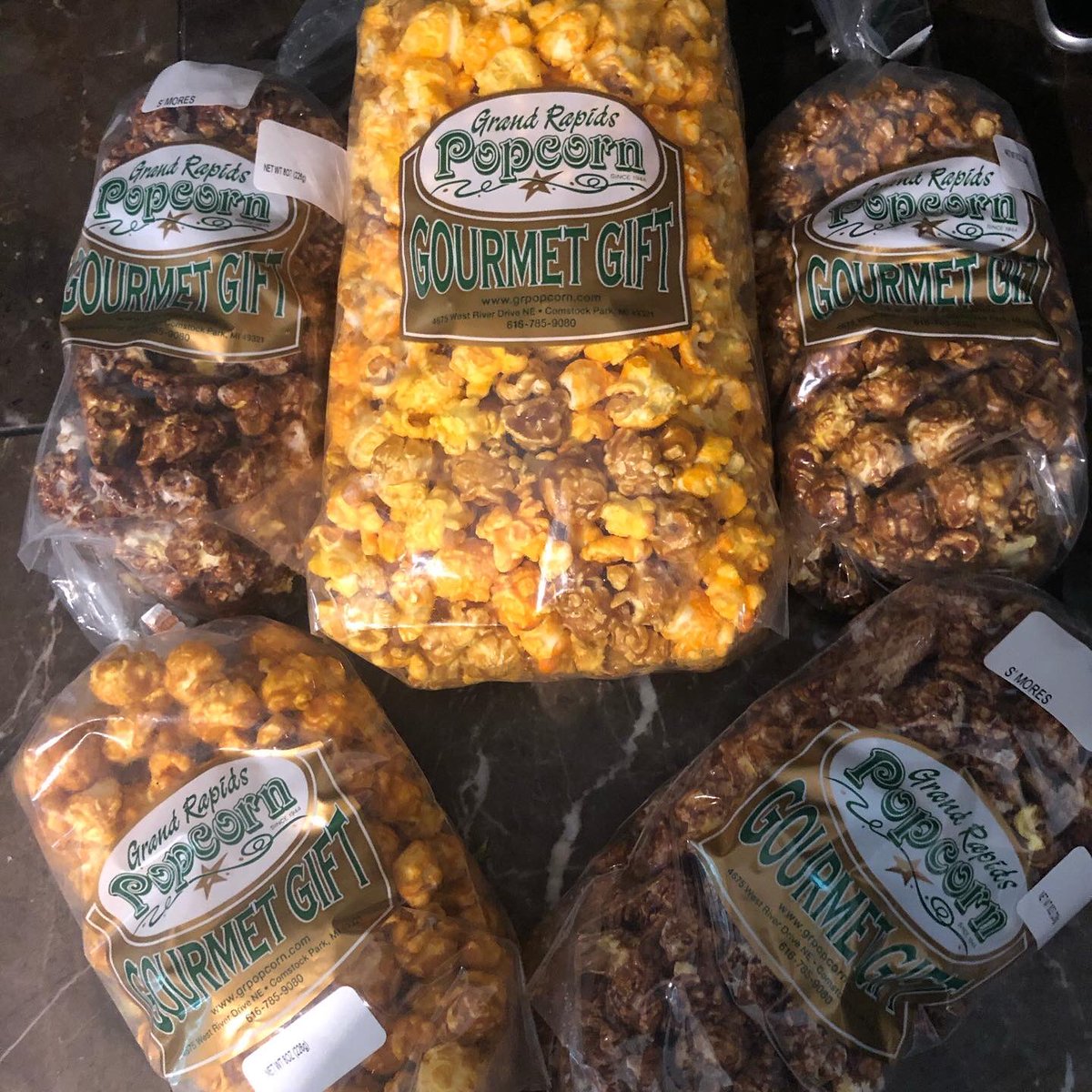 Thank you to Laura and Mary from <a href="/grpopcorn/">Grand Rapids Popcorn</a> for the snacks! My daughter is gonna love it!!!! Also, thank you for bringing back my dream of getting a slushee machine in the <a href="/1045snx/">104.5 SNX</a> studio!!
