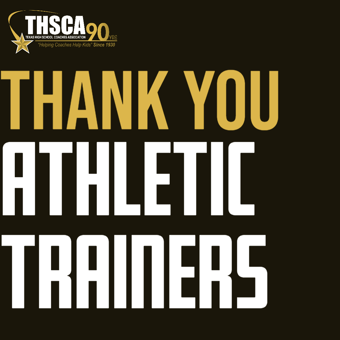 THSCA would like to thank Athletic Trainers on campuses that assisted and guided coaches through SAC &amp; continue to put in extra hours to prep for practice and the season ahead of us. 
The work you do is important. THANK YOU.

#THSCAstrong