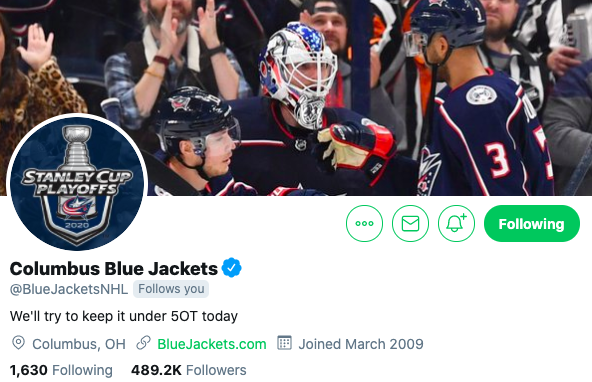 JacketsInsider's tweet photo. We got jokes. #CBJ https://t.co/e7Igf4AmRA
