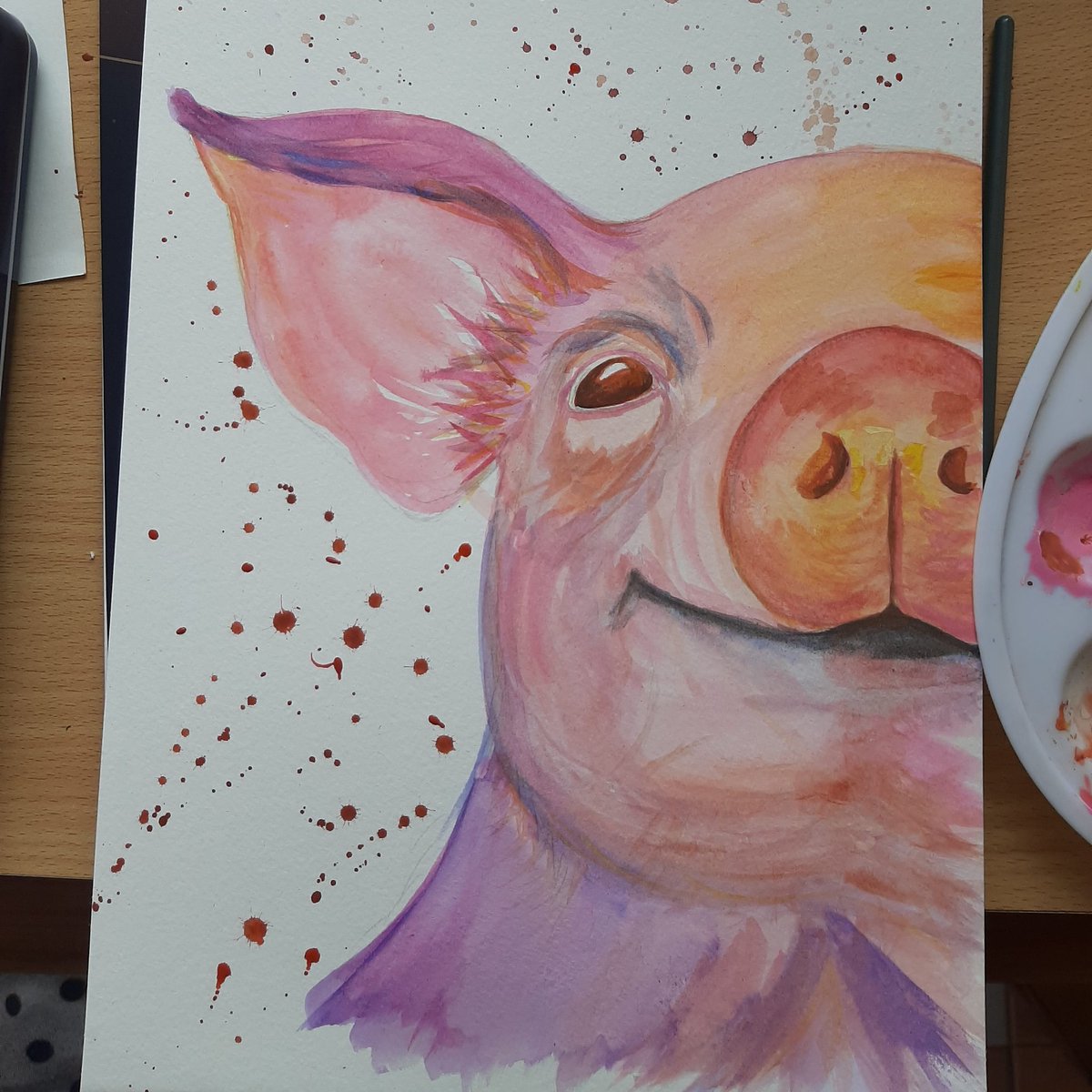 Animal Farm Series: Jolly Pig

#smile #pigs #art #positivity #watercolour #animalfarm