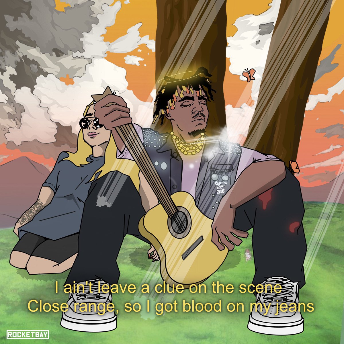 Blood on my jeans with <a href="/JuiceWorlddd/">.</a> and <a href="/highimallyy/">Ally Lotti</a>