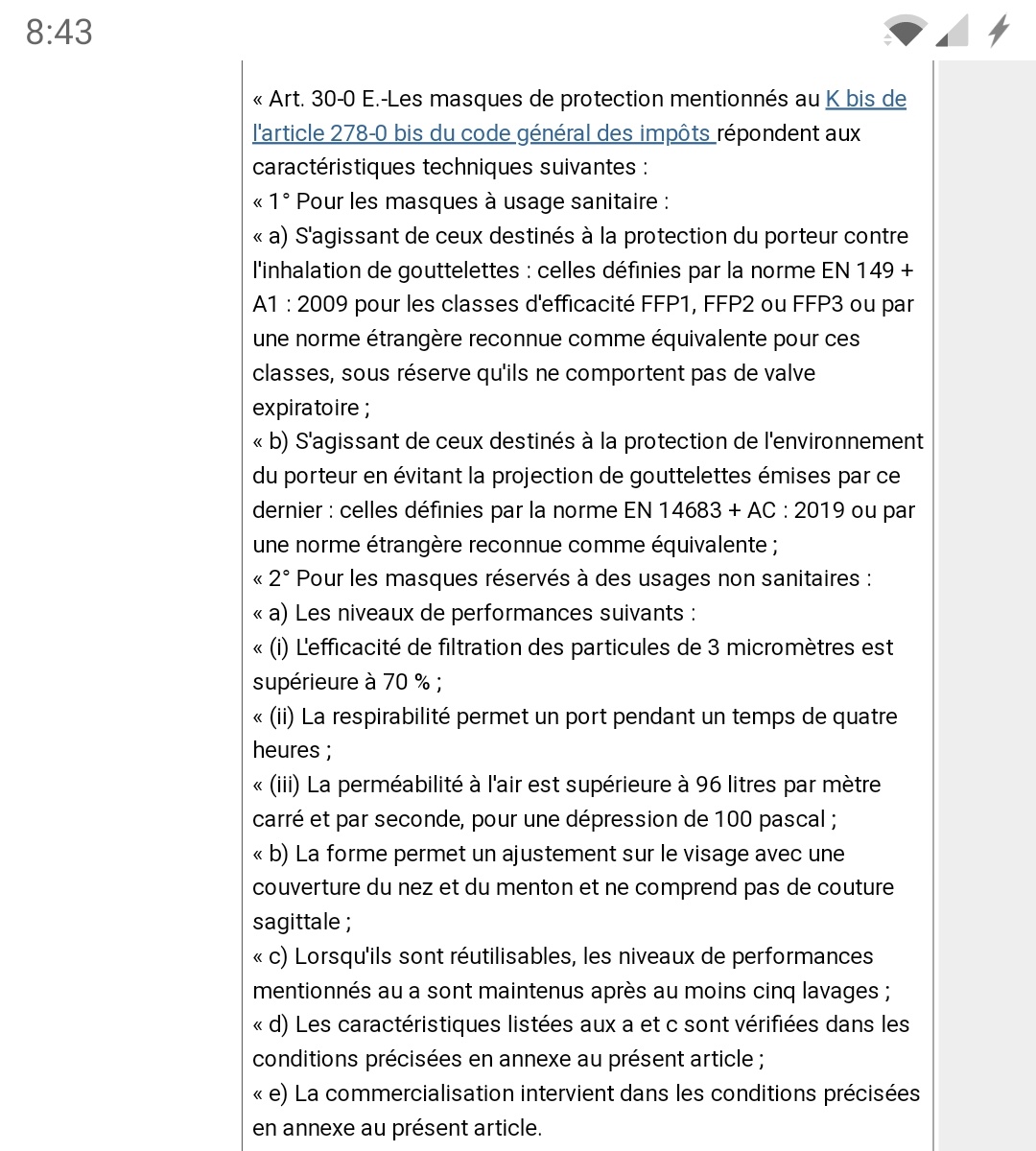 olmath_'s tweet photo. @AntoinetteColby Je vais finir par croire que vous êtes de mauvaise foi.Voici la definion technique (référencé dans le texte précèdent)qui défini ce qui peut être considéré comme masque de protection.Vous constaterez également que le masque doit assurer une protection du nez au mentons.
CQFD https://t.co/swF5wkNlB5