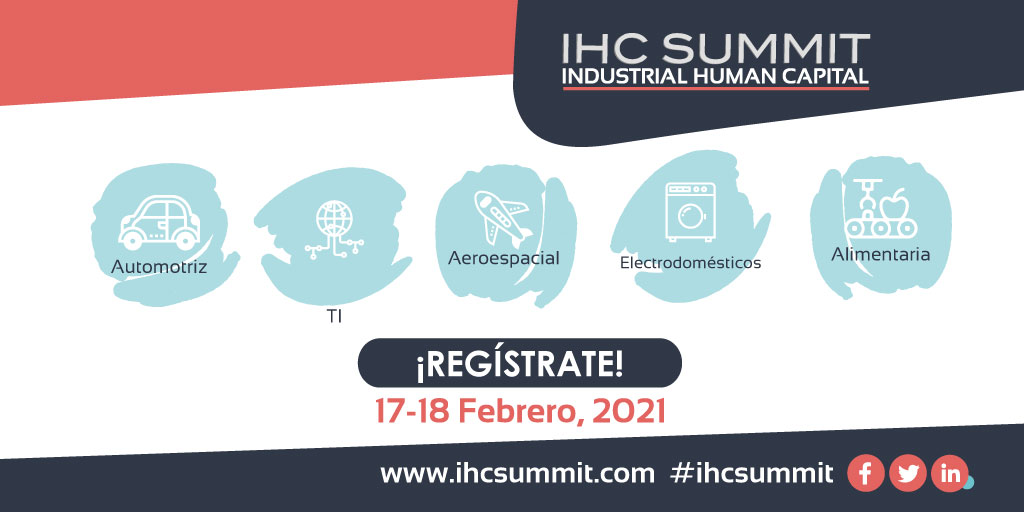 ihc_summit's tweet photo. ¡IHC SUMMIT se renovó para ti!
Con la intención de cubrir las necesidades del #capitalhumano de los sectores más importantes de México.  #ihcsummit #automotriz #aeroespacial #it #electrodomésticos #alimentaria 
Regístrate aquí... https://t.co/LyZawEURRW https://t.co/ycZvhWz27u