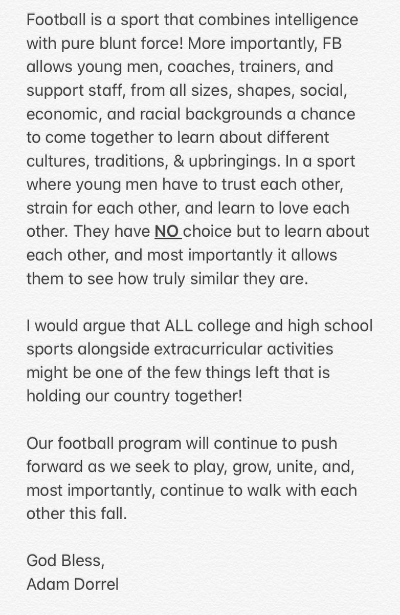 I can’t thank Dr. Schubert, @ACUWildcatsAD, and the @ACUedu community enough for the unrivaled support as we move forward. Let’s play some football!!! 🏈 💯