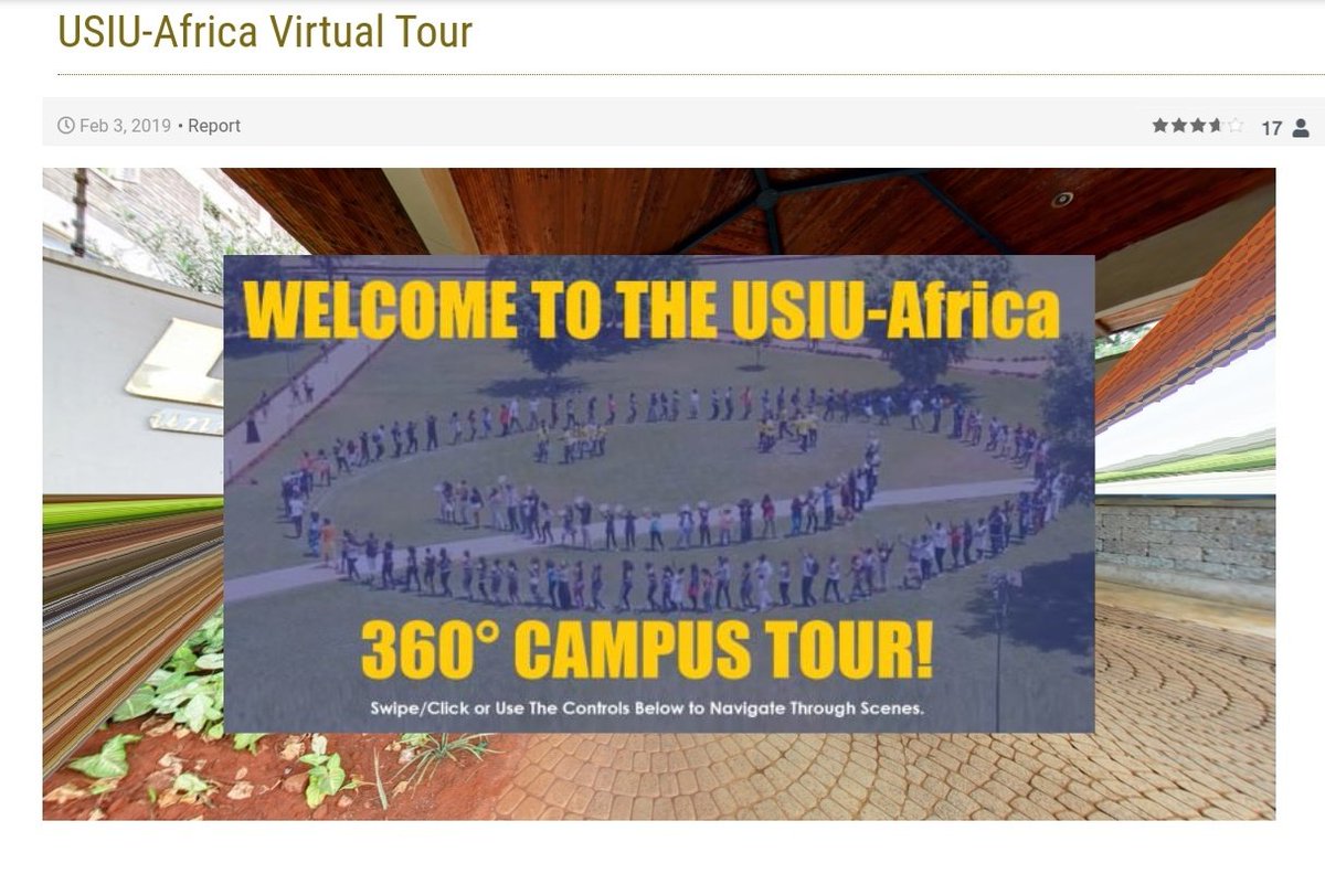 TerefeMergia's tweet photo. Experience the magnificence of @USIUAfrica through the 360° Campus Virtual Tour. 
https://t.co/lq1Q3NQ7qx

#ExperienceUSIU
#USIUSeptemberIntake
#EducationToTakeYouPlaces https://t.co/yEYHg07K0N
