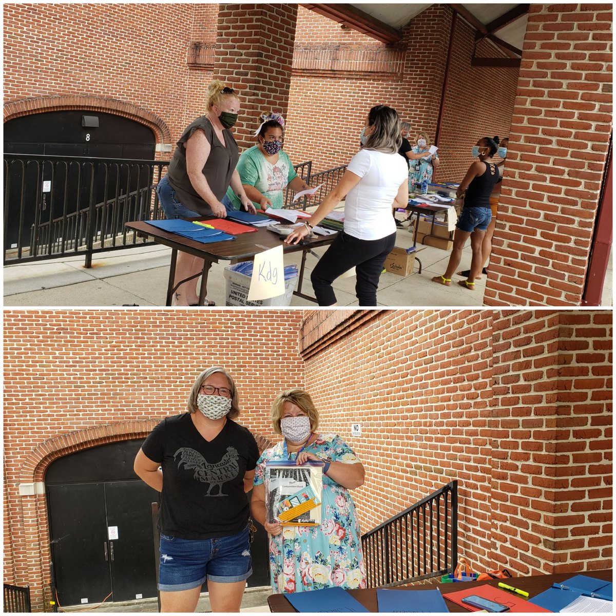 Teachers were happy to reconnect with families during ipad distribution  this week. #carterandmacrae