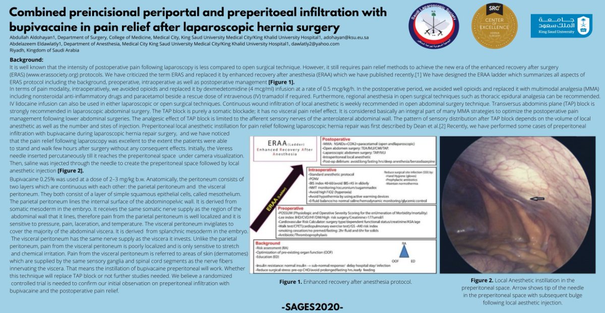 The efforts of the upper  GIT team of king saud university and @dawlatly12 in novel technique to decrease the post operative pain.