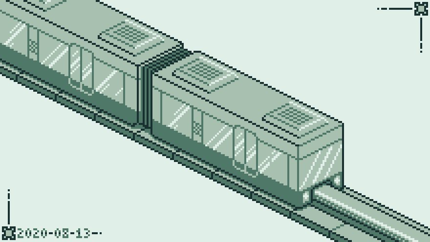 _pixelDemon's tweet photo. A quick monorail in 4 colours. 
#pixel_dailies #pixelar #monorail #isometric https://t.co/jpGCUNOOqs