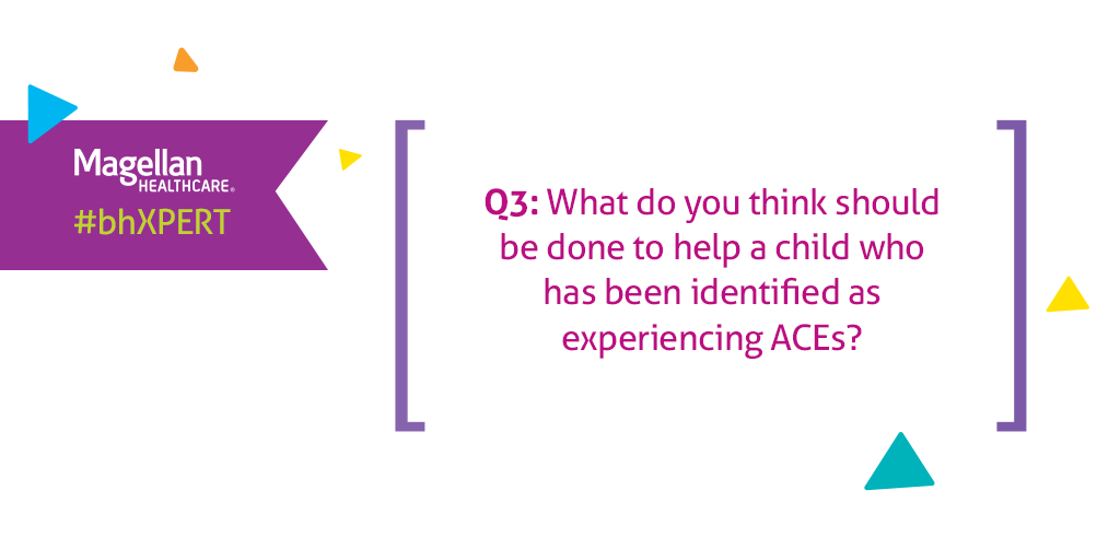 MagellanHC's tweet image. Q3: What do you think should be done to help a child who has been identified as experiencing ACEs? #bhXPERT #ACES #ACEinterface #traumainformed #ACEinformed