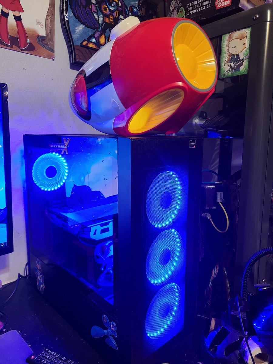 NerdyNotionZ's tweet photo. Slowly turning my PC into a Rockman X tower! XD
#megaman #rockman #megamanx #rockmanx #pctower #pcbuild https://t.co/RPIWTd60NN