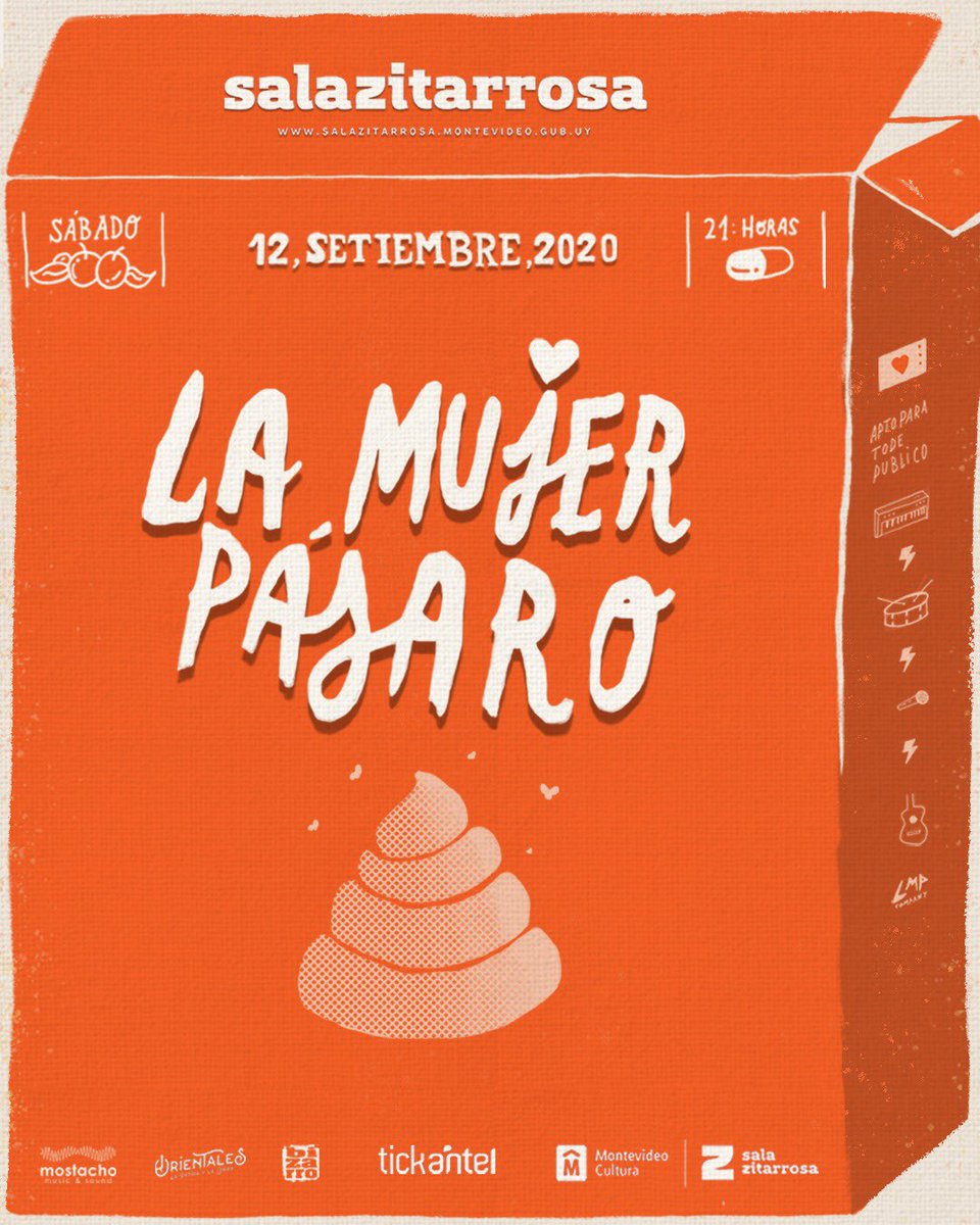AMIGXS!
Ahora si, están a la venta las entradas para nuestro chow en @sala_zitarrosa del 12/9 🔥
Las primeras entradas están a $350 y las consiguen por Tickantel, Abitab y Redpagos.
La capacidad es limitada así que les recomendamos hacerse con la suya lo antes posible 💜