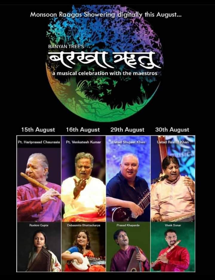 Hello friends, Its my great joy and honour to be part of the prestigious 19th Barkha Ritu festival curated by <a href="/banyantreevents/">Banyan Tree Events</a>. The festival will be streamed online on <a href="/bookmyshow/">BookMyShow</a>. Please grab your tickets at in.bookmyshow.com/select/region?…. Thank you😊🙏