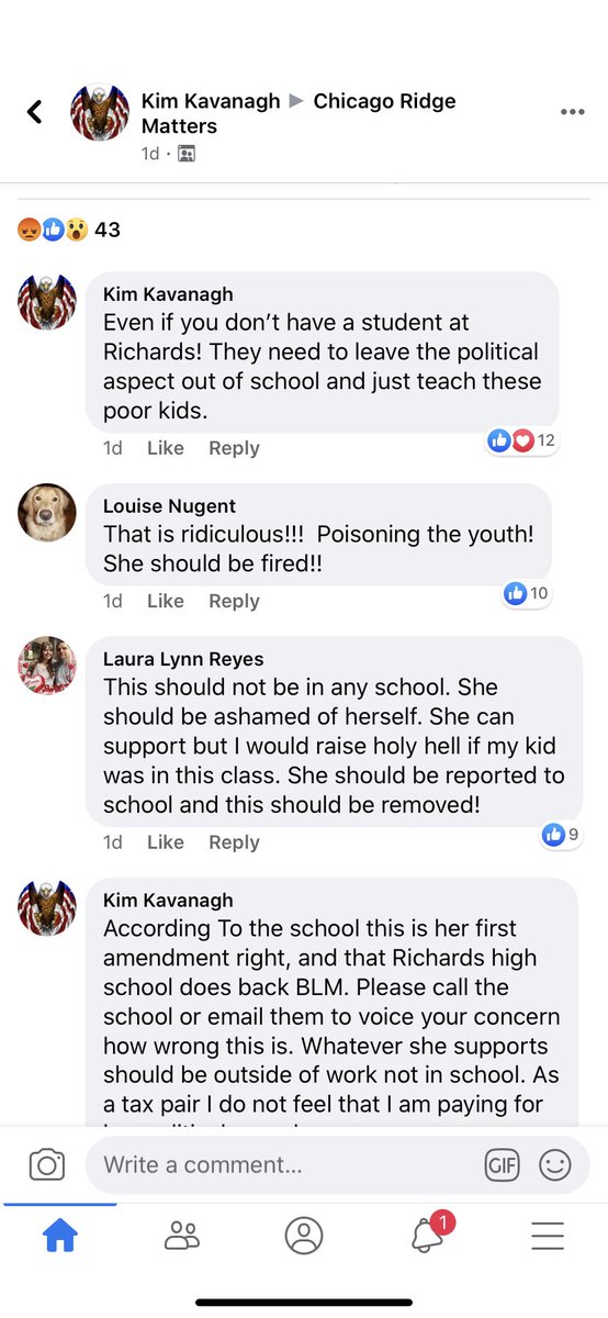 sariouslysara's tweet photo. This was the original post that started it all! Very concerning to see the amount of support it has but the student body will stand by Mrs. O and support her the same way she does for us https://t.co/uyqJoCPuzi