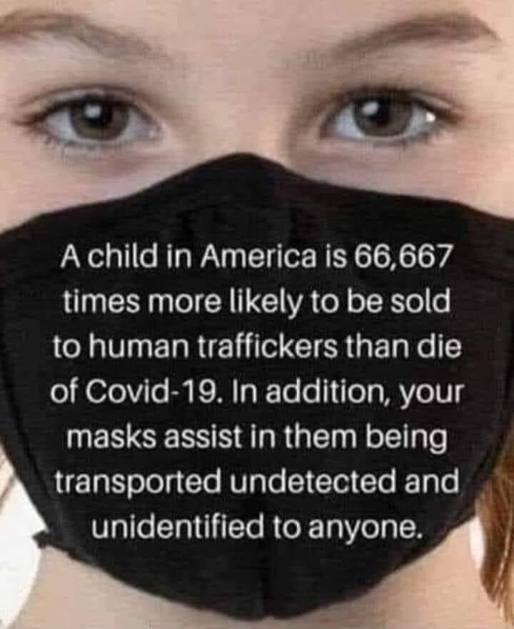 @BChicotel @jasonkmorey @joncrossoh @GovMikeDeWine Face masks = child trafficking. Face masks = other illnesses