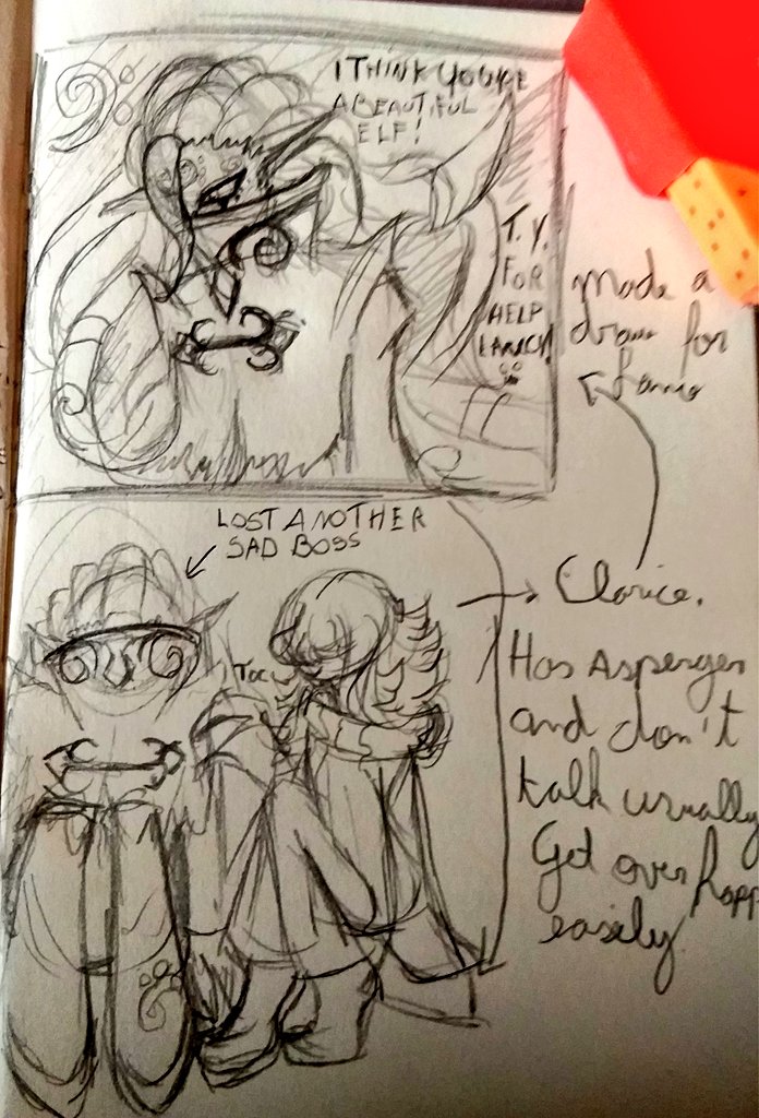 KuroiTheBunny's tweet photo. I made Lance have a fan. :3 

#BalanWonderworld #Lance #Oc #Doodle #MiniComic #Fanart #autismacceptance #Asperger #Balance #EmotionalIntelligence #emotionalhealth #Elf #sketch #sketchbook https://t.co/ClXH25ub9N