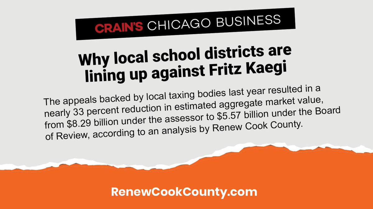 RenewCookCounty's tweet image. With the @AssessorCook's office hiking assessments on commercial properties, a surprisingly high number of local governments—which rely on property taxes for their funding—have sided with landlords when they appeal. Learn more at renewcookcounty.com/intervenors/ht…