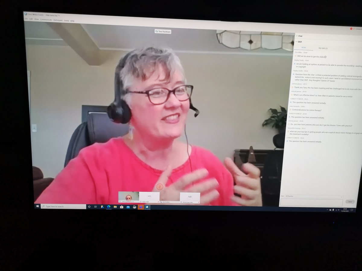 VictoriaJanse11's tweet image. Great presentation @TaraLPackham @BAHTHandtherapy don't limit the use of Mirror therapy to chronic pain, be creative &amp;amp; let's collect some case studies!