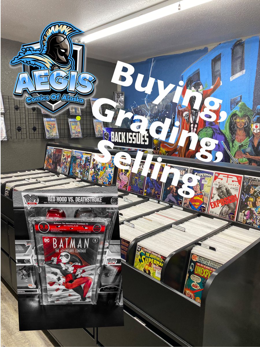 AegisComics's tweet image. We are hosting a buy, grade, sell comic books at Alaska’s Comic Book Shop this Saturday at 6pm. RSVP today :) 
#ebayreseller #comics4sale #comicgrading #comicbook   #comics  #superman #ironman #marvel #dccomics  #marvelcomics #comicbooks  #comicart #comic #artist #avengers