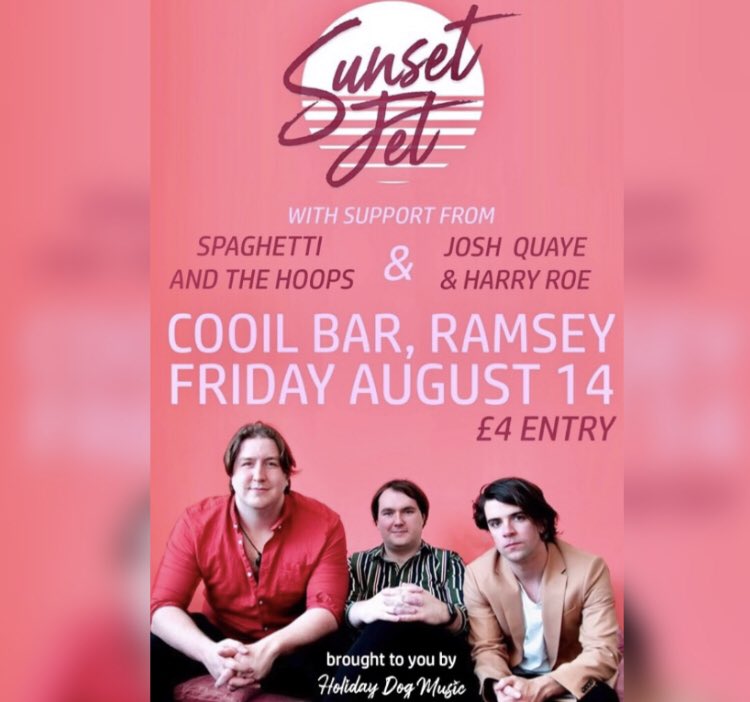 We’re heading to our spiritual home of Ramsey tomorrow to play Cooil Bar with our pals Sea Sparrow plus Spaghetti And The Hoops. 9pm kick off. #Ramsey #Cooil #Rock