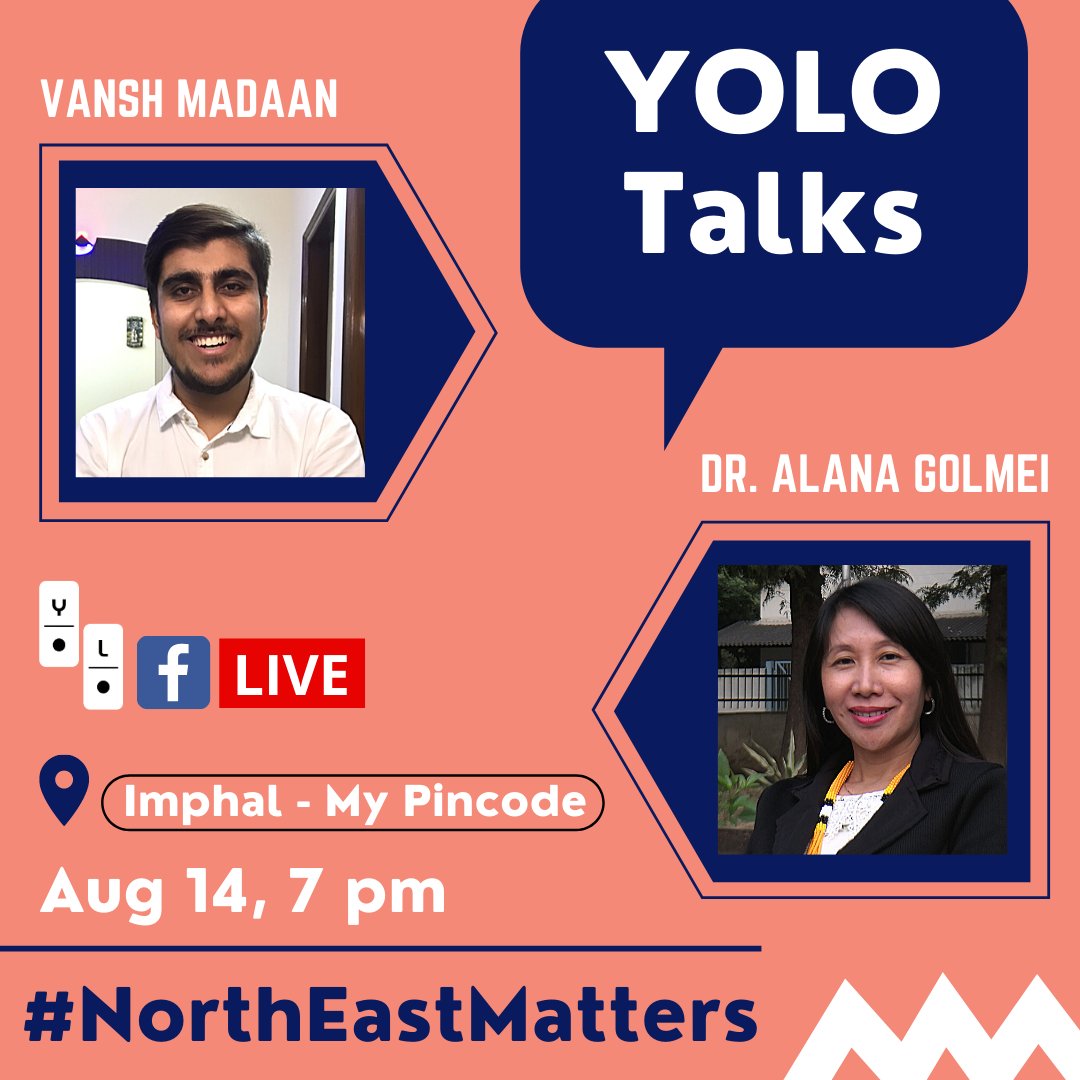 CampaignYolo's tweet photo. Dr. Alana Golmei, Gen Sec of Northeast Support Centre & Helpline in Delhi, which prevents discrimination & abuses meted out to people from #NorthEast India living in Delhi & NCR, particularly women, will be talking on why #NorthEastMatters LIVE at Imphal - #MyPincode FB group,7pm https://t.co/fLXR5LSZwi