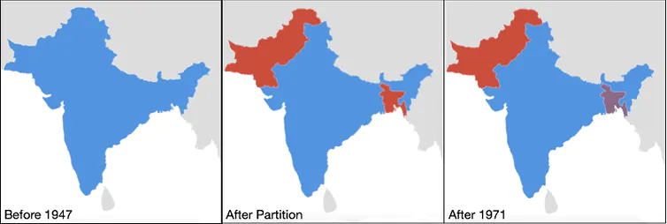 Pakistan devleti aslında Hindistan'ın 2 yanında kurulmuş. Ülkenin doğusu ile batısı arasında koskoca Hindistan vardı. 1971'de Hindistan, Doğudaki kısmı kışkırtır ve Bangladeş devlet olur. Günümüzde Hindistan'ın uydusu halinde yönetilen Bangladeş her konuda Hindistan'a bağlıdır