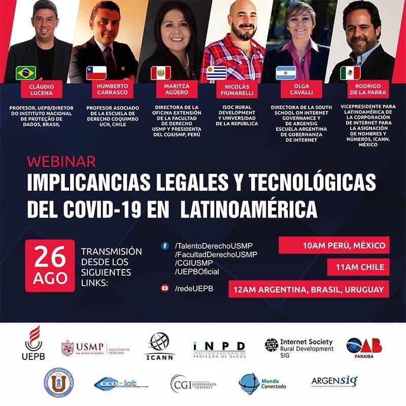 olgacavalli's tweet photo. 26 agosto hablare sobre #implicancias #legales y #tecnicas de #COVID19 te espero
🕛 10:00 am (Perú y México) | 11:00 am (Chile) | 12:00 pm (Argentina). 

▶️ Facebook Live | YouTube Live. https://t.co/cinn1eRJeJ