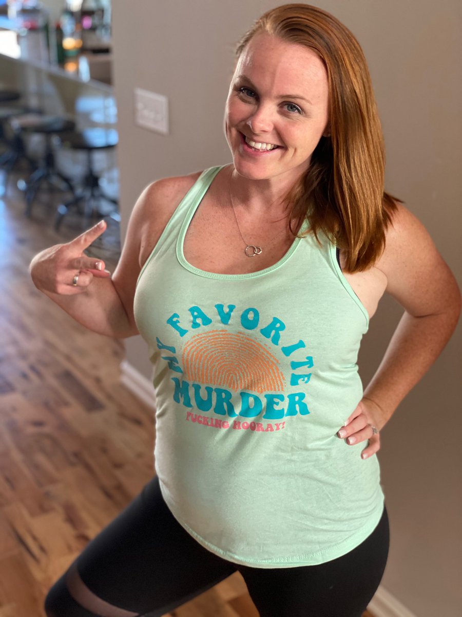 LilBro54's tweet photo. My wife’s shirt came in today! @MyFavMurder @KarenKilgariff @GHardstark #merch #damngirl #sexymomma #murder #truecrime https://t.co/TFC6Bms5o9