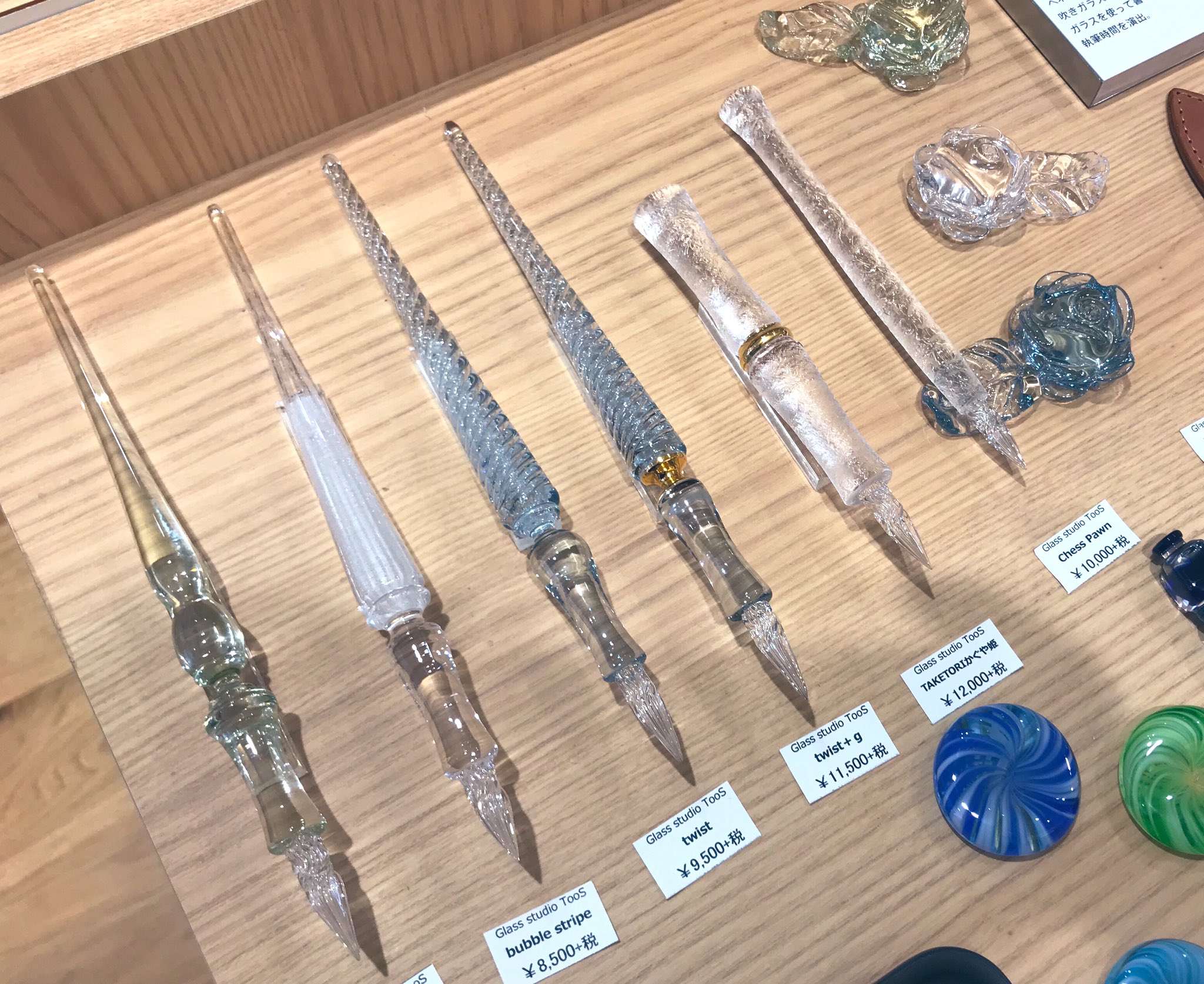 Glass studio TOOS ガラスペン TooS20周年記念 TAKETORI藤色残月