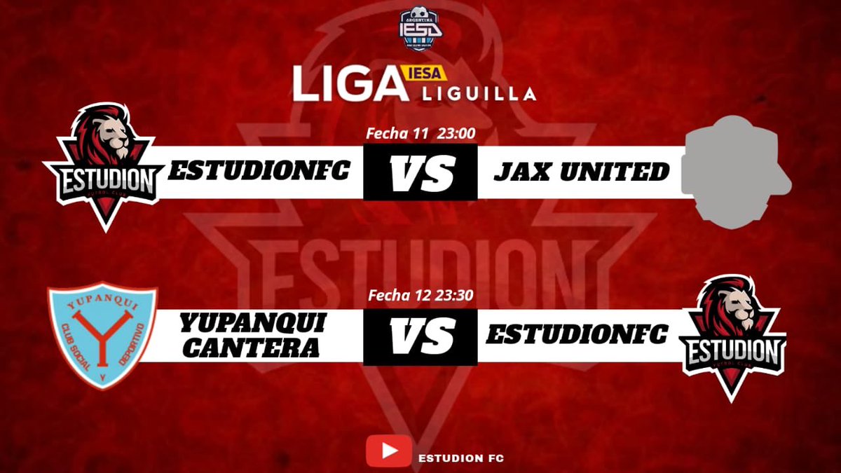 [ PARA CORTARSE SOLO ] 

Dos partidos claves si nos queremos escapar en la punta. Enfrentamos al equipo que va puntero con nosotros y al 3ro. Pero la clave está en que también se enfrentan, nuestros rivales de primer turno vs el 2do. A DEJAR TODO 🔴⚪️🔴

#Estudiooooon🥁🦁