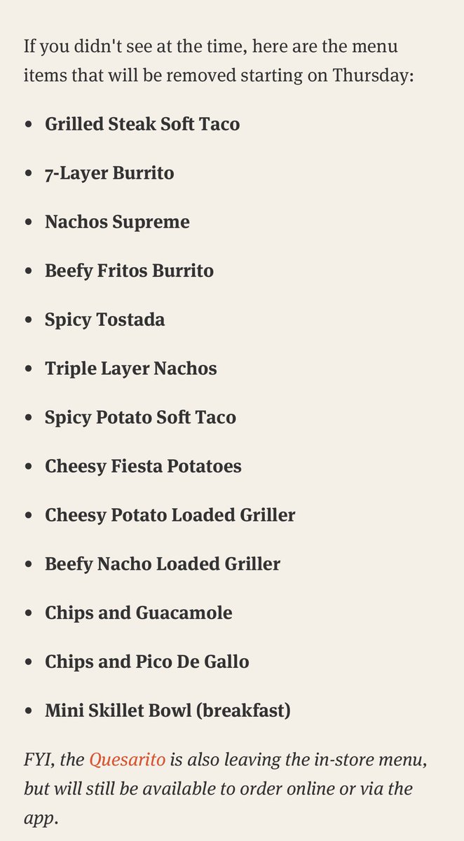 djboz79's tweet photo. August 13, 2020 a day that will live in infamy. ⁦@tacobell⁩ #ripquesarito https://t.co/U8JpOBX8dr