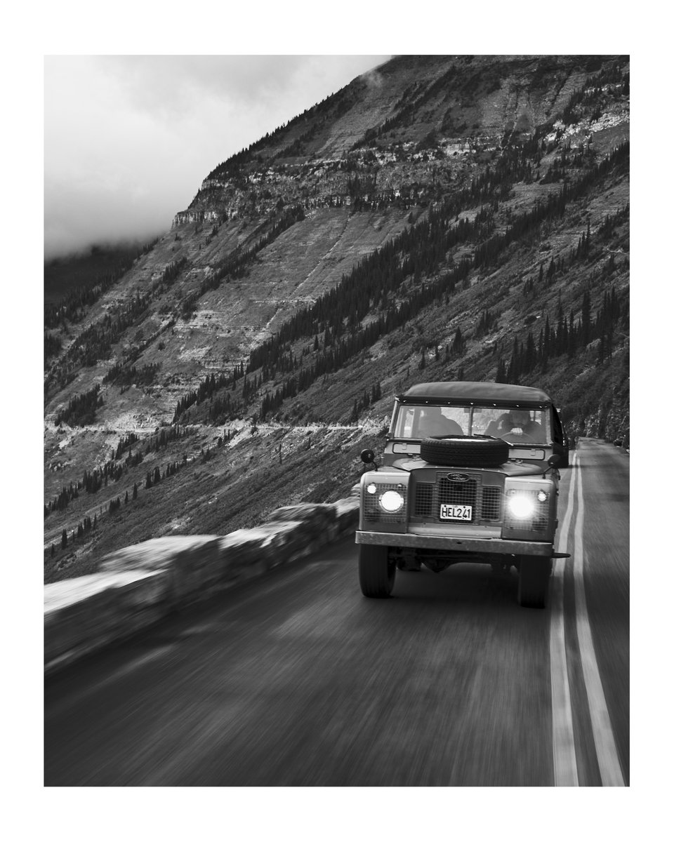 CorbinHeist's tweet image. I recently had the chance to Photograph a 1971 Land Rover Series ii, nicknamed "The Camel". We took it to the mountains of Glacier National Park.

#LandRover #adventurepro #automotivephotography #blackandwhitephotography #strollwithstrohl #motorsports