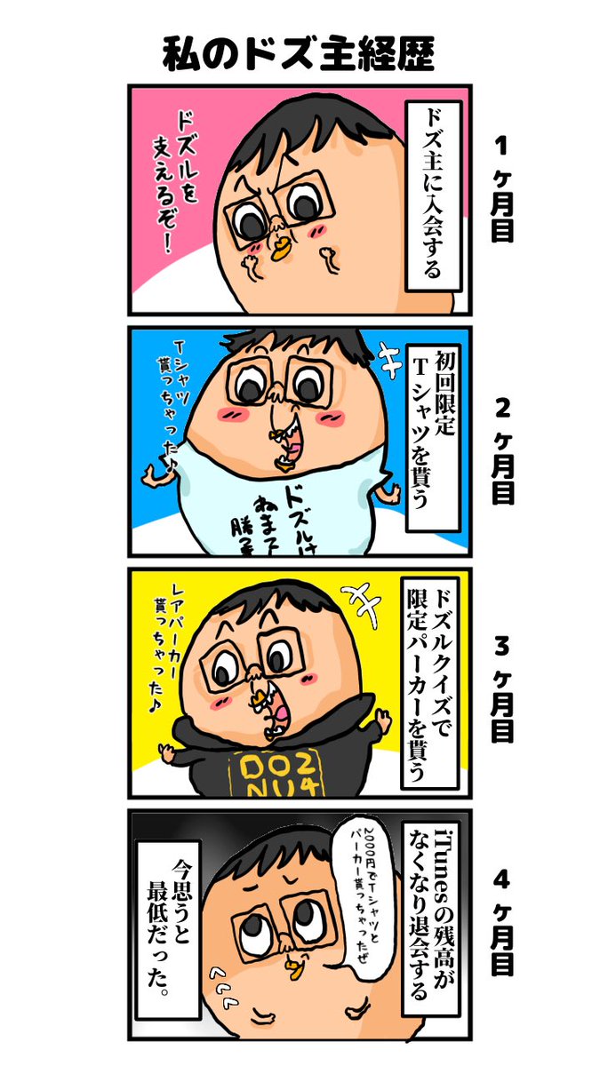 私のドズ主経歴…
#ドズ主 